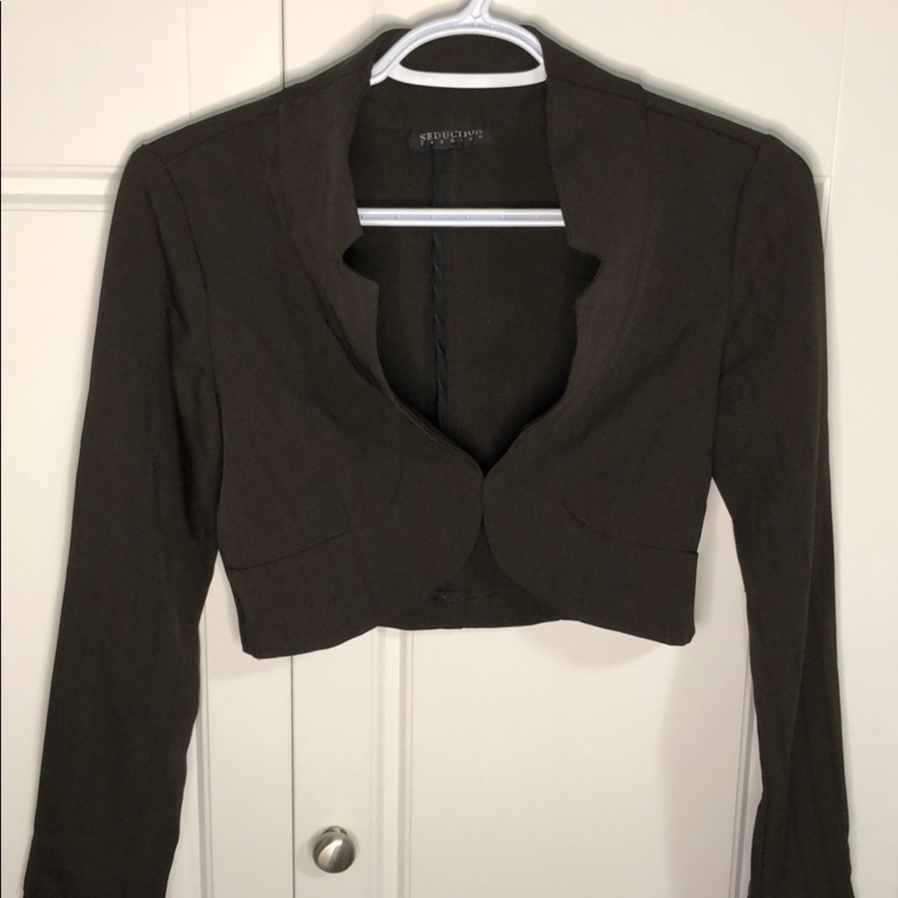 Seduction fashion crop top long sleeve